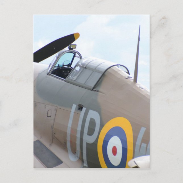 Hawker Hurricane Cockpit Postcard (Front)