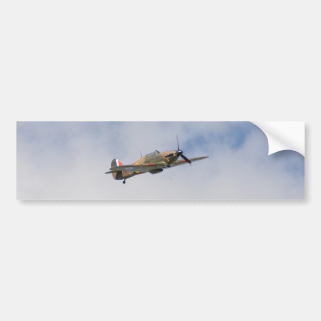 Hawker Hurricane In Flight Bumper Sticker (Front)