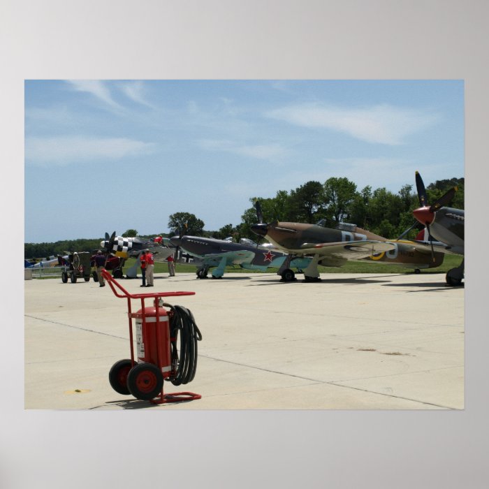 Hawker "Hurricane" MK IIB, Yak 3 and FW 190 A 8. Print