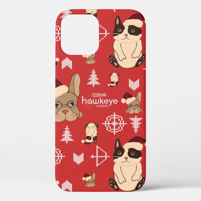 Hawkeye Cat & Dog Winter Holiday Pattern Case-Mate iPhone Case (Back)
