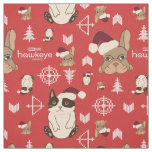Hawkeye Cat &amp; Dog Winter Holiday Pattern Fabric