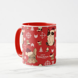 Hawkeye Cat & Dog Winter Holiday Pattern Mug