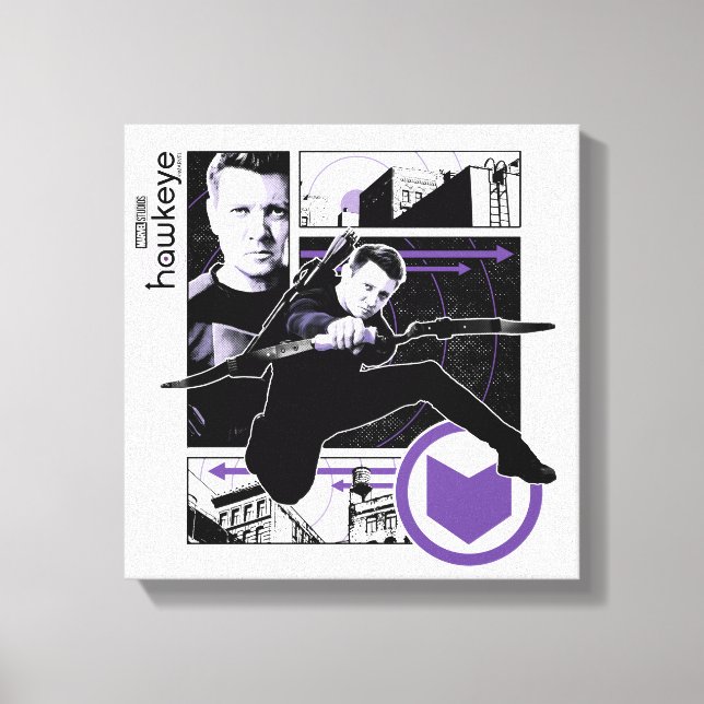 Hawkeye City Graphic Panels Canvas Print (Front)