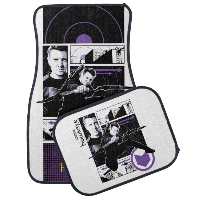 Hawkeye City Graphic Panels Car Floor Mat (Set)