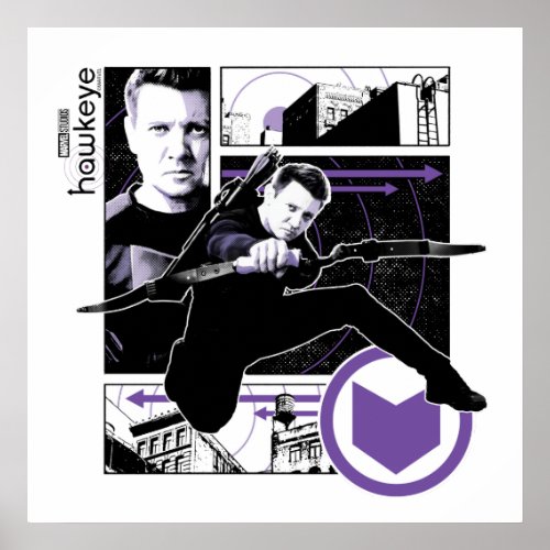 Hawkeye City Graphic Panels Poster