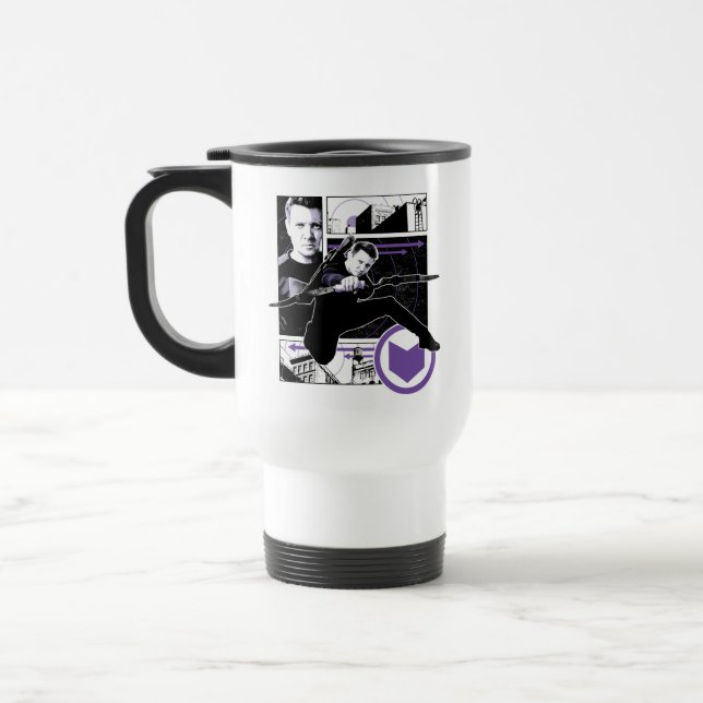 Hawkeye City Graphic Panels Travel Mug (Left)