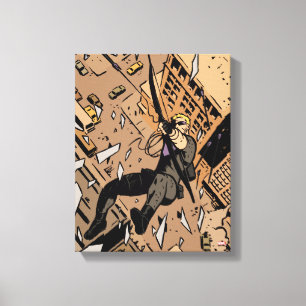 Hawkeye Falling From Window Canvas Print