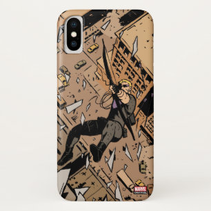 Hawkeye Falling From Window iPhone X Case