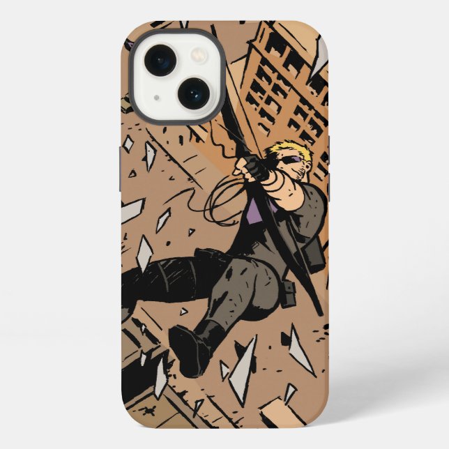 Hawkeye Falling From Window Iphone Case (Back)
