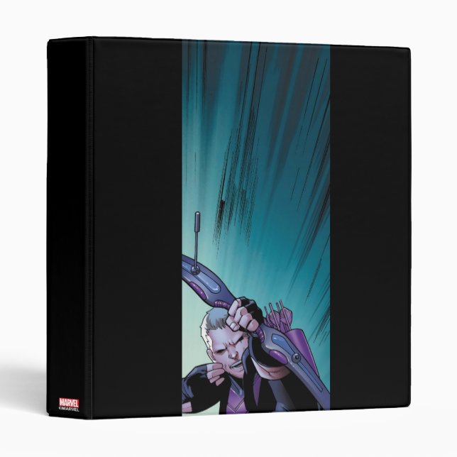 Hawkeye Firing Arrows Comic Panel 3 Ring Binder (Front/Spine)