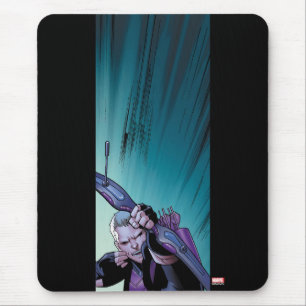 Hawkeye Firing Arrows Comic Panel Mouse Pad