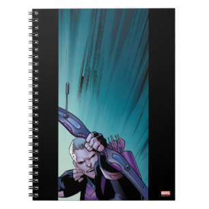 Hawkeye Firing Arrows Comic Panel Notebook