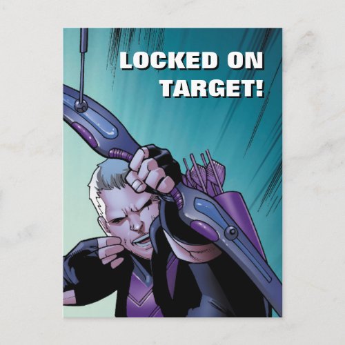Hawkeye Firing Arrows Comic Panel Postcard
