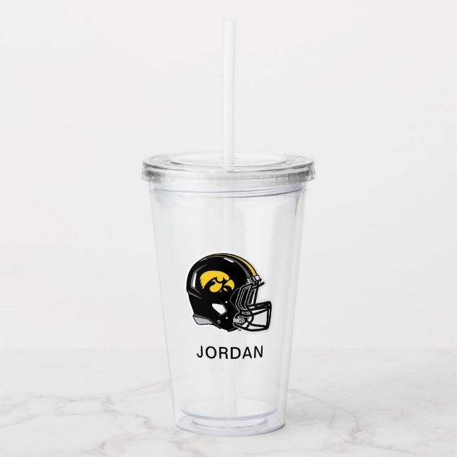 Hawkeye Helmet Acrylic Tumbler (Front)