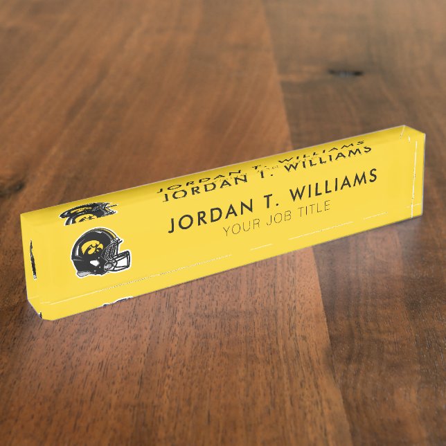 Hawkeye Helmet Desk Name Plate (Side)