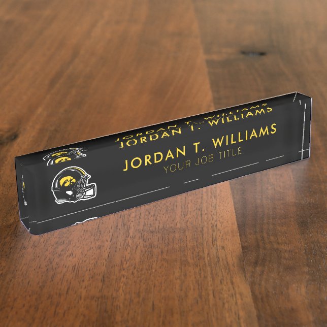 Hawkeye Helmet Desk Name Plate (Side)