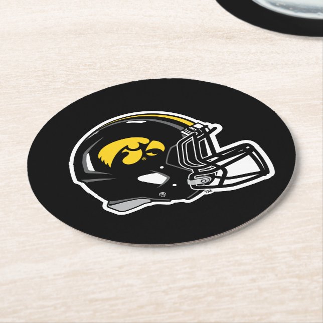 Hawkeye Helmet Round Paper Coaster (Angled)