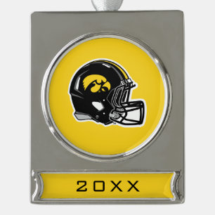 Hawkeye Helmet Silver Plated Banner Ornament
