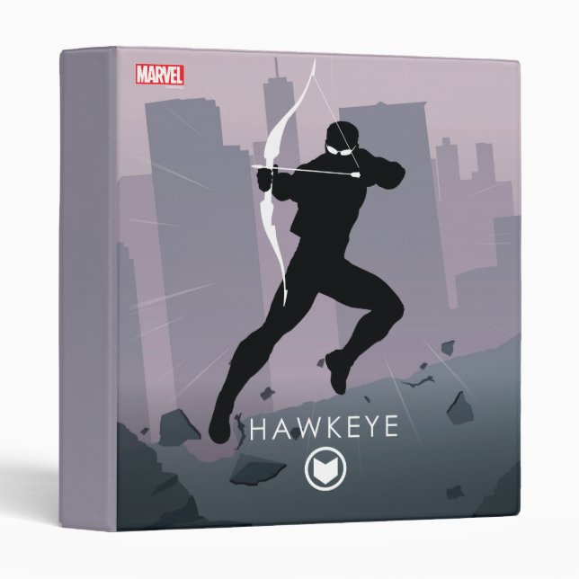 Hawkeye Heroic Silhouette 3 Ring Binder (Front/Spine)