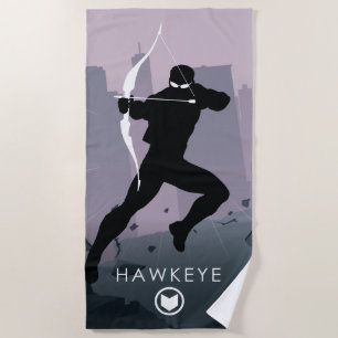 Hawkeye Heroic Silhouette Beach Towel
