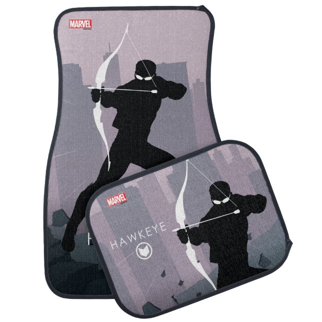 Hawkeye Heroic Silhouette Car Floor Mat (Set)