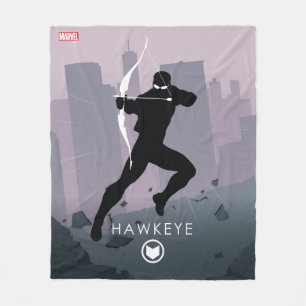 Hawkeye Heroic Silhouette Fleece Blanket