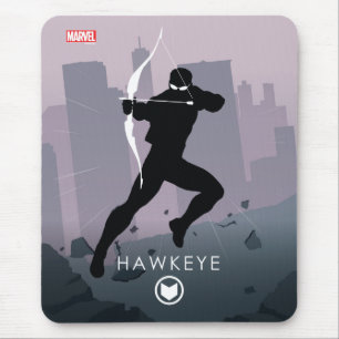 Hawkeye Heroic Silhouette Mouse Pad