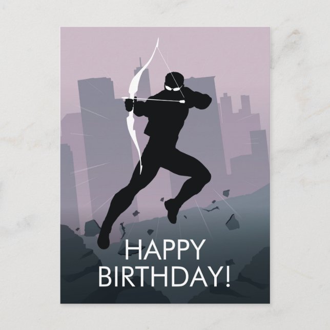 Hawkeye Heroic Silhouette Postcard (Front)