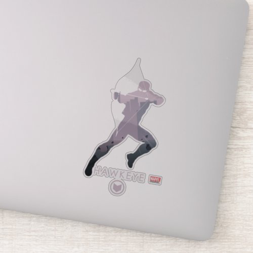 Hawkeye Heroic Silhouette Sticker