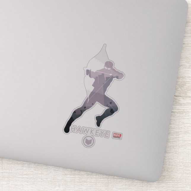 Hawkeye Heroic Silhouette Sticker (Detail)