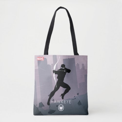 Hawkeye Heroic Silhouette Tote Bag