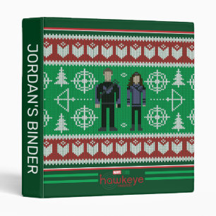 Hawkeye & Kate Bishop Holiday Graphic 3 Ring Binder