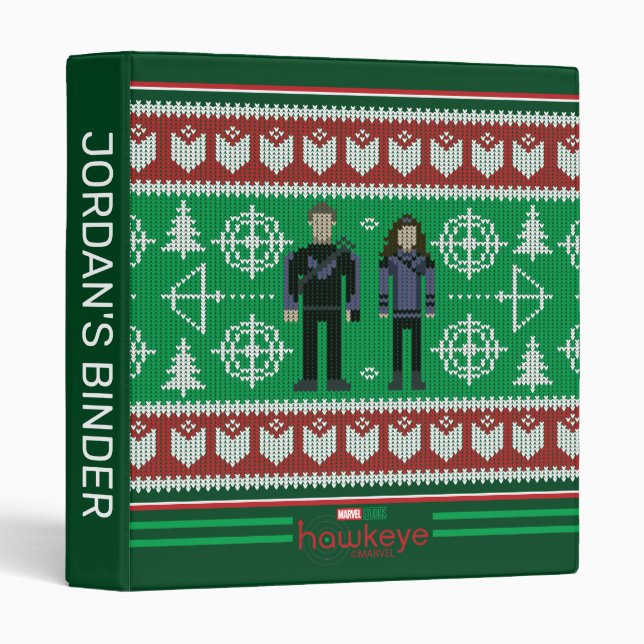 Hawkeye & Kate Bishop Holiday Graphic 3 Ring Binder (Front/Spine)