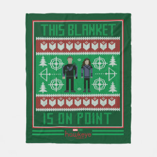 Hawkeye & Kate Bishop Holiday Graphic Fleece Blanket