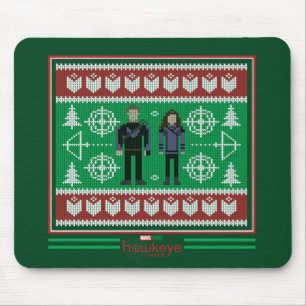 Hawkeye & Kate Bishop Holiday Graphic Mouse Pad