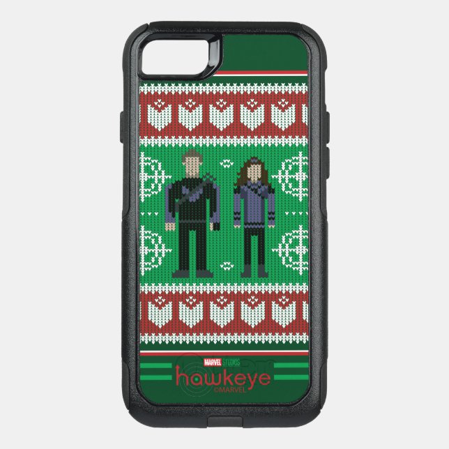Hawkeye & Kate Bishop Holiday Graphic Otterbox iPhone Case (Back)