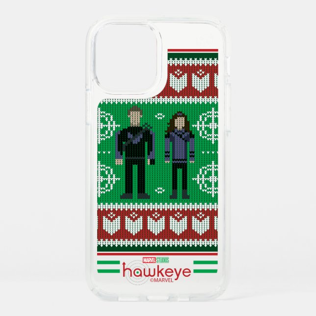 Hawkeye & Kate Bishop Holiday Graphic Speck iPhone 12 Case (Front)