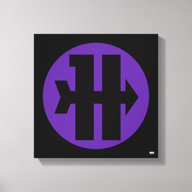 Hawkeye On Target Logo Canvas Print (Front)