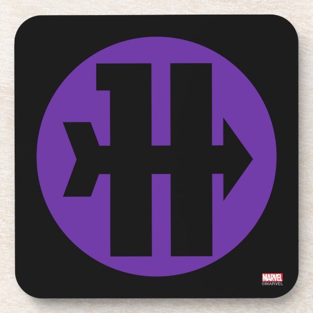 Hawkeye On Target Logo Drink Coaster (Front)