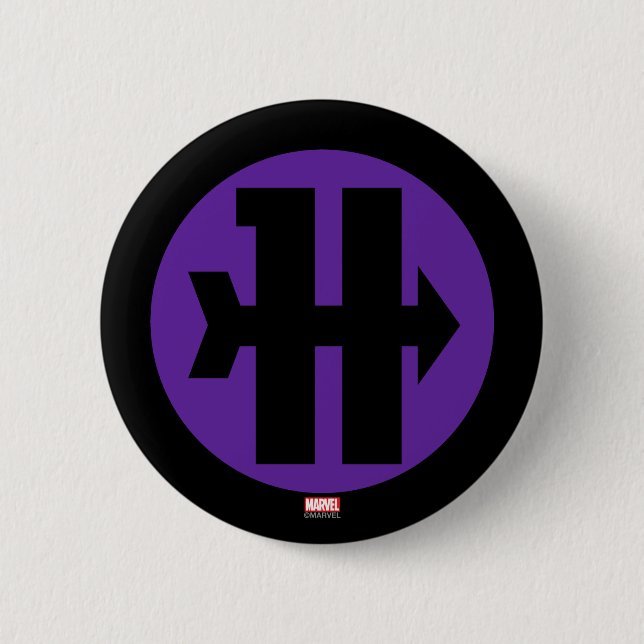 Hawkeye On Target Logo Pinback Button (Front)