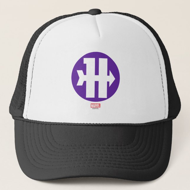 Hawkeye On Target Logo Trucker Hat (Front)