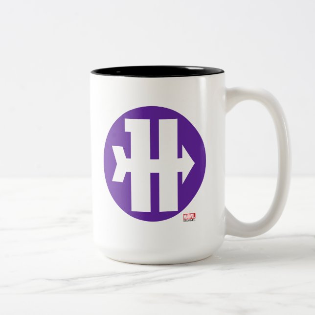 Hawkeye On Target Logo Two-Tone Coffee Mug (Right)