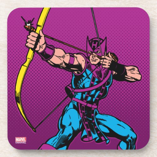 Hawkeye Retro Character Art Beverage Coaster