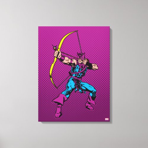Hawkeye Retro Character Art Canvas Print