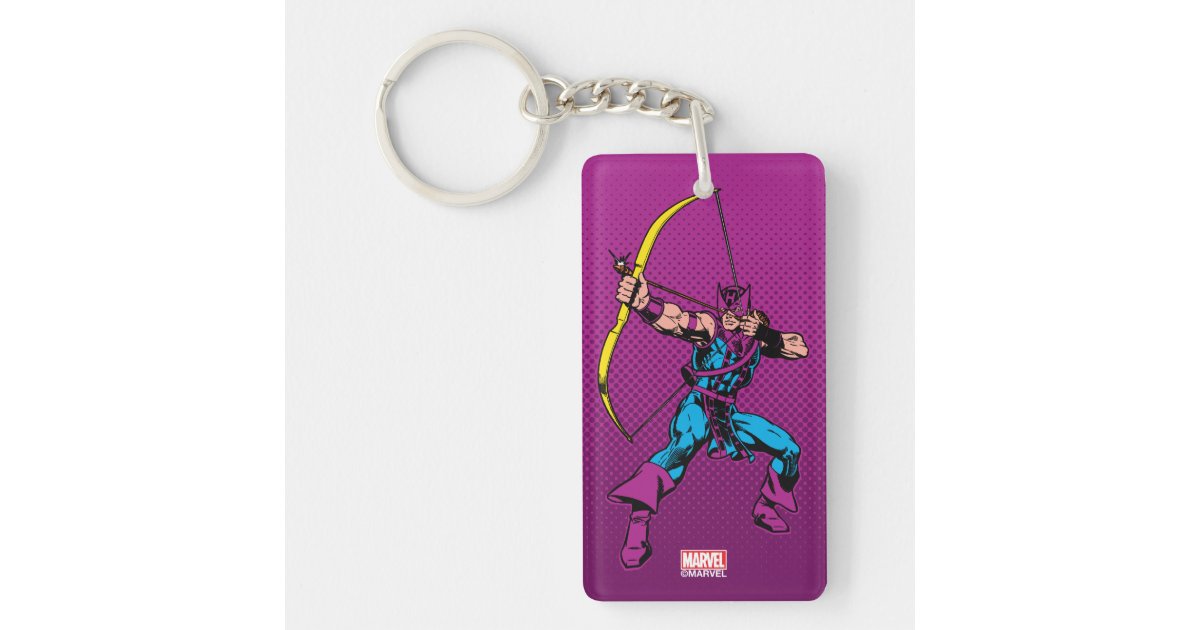 Hawkeye Retro Character Art Keychain | Zazzle