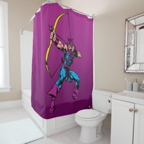 Hawkeye Retro Character Art Shower Curtain