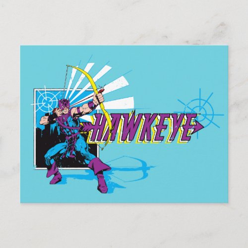 Hawkeye Retro Comic Graphic Postcard