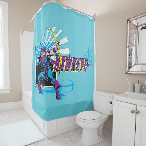 Hawkeye Retro Comic Graphic Shower Curtain