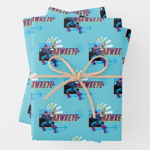 Hawkeye Retro Comic Graphic Wrapping Paper Sheets