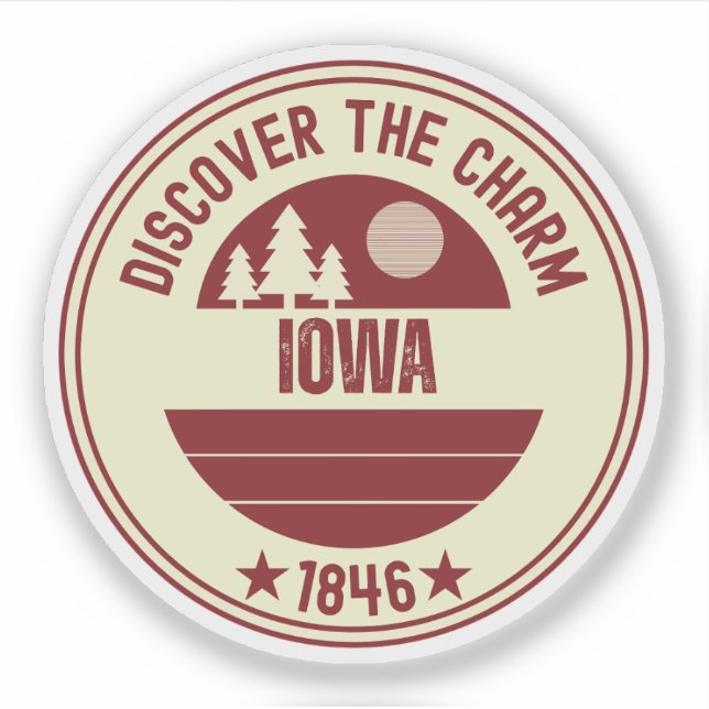 Hawkeye State - Iowa Gift Idea Sticker (Front)